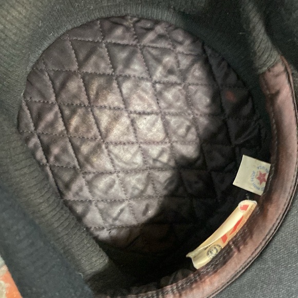 Vintage wool and cotton military style hat - Picture 6 of 8